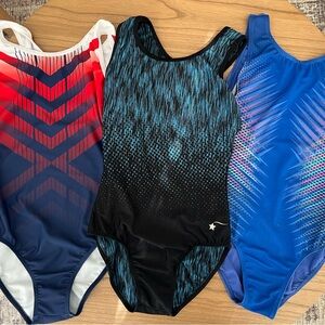 Destira Lot of 3 gymnastics leotards